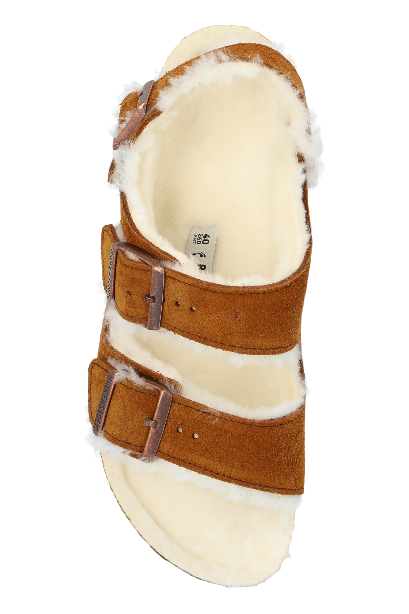 NEW BIRKENSTOCK Arizona Shearling Kids Lambskin Lining MINK Suede online Leather Size 3